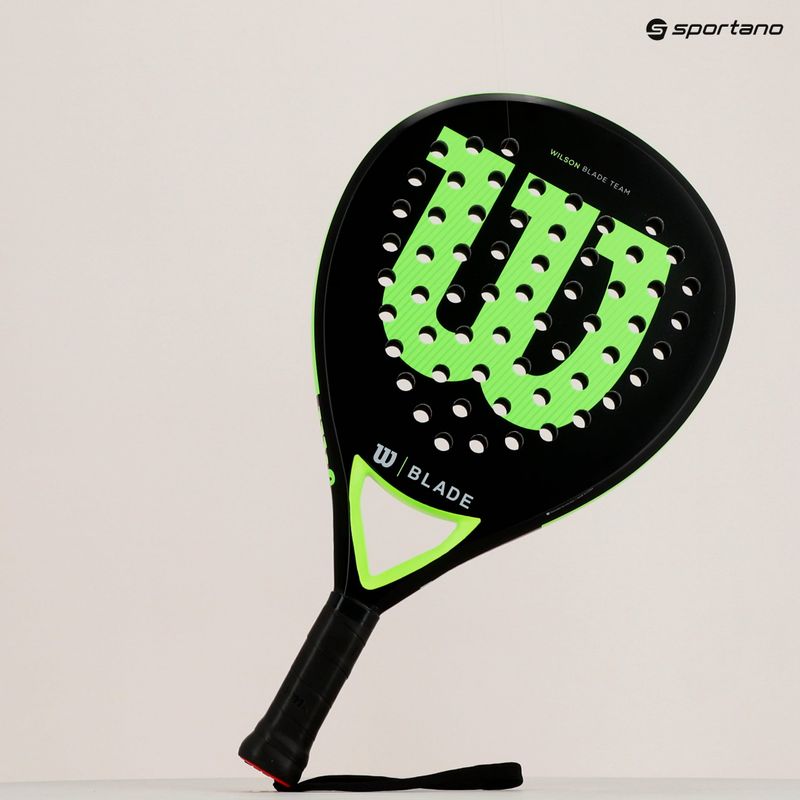 Rachetă de padel Wilson Blade Team V2 negru-verde WR067411U2 15
