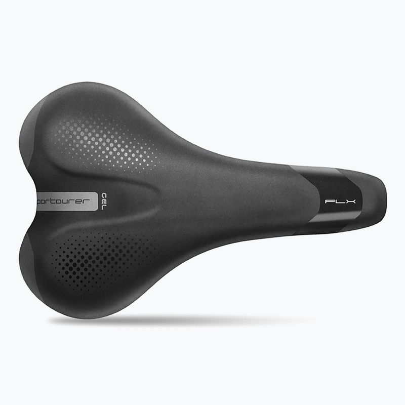 Șa de bicicletă pentru femei Sportourer FLX Lady Gel black