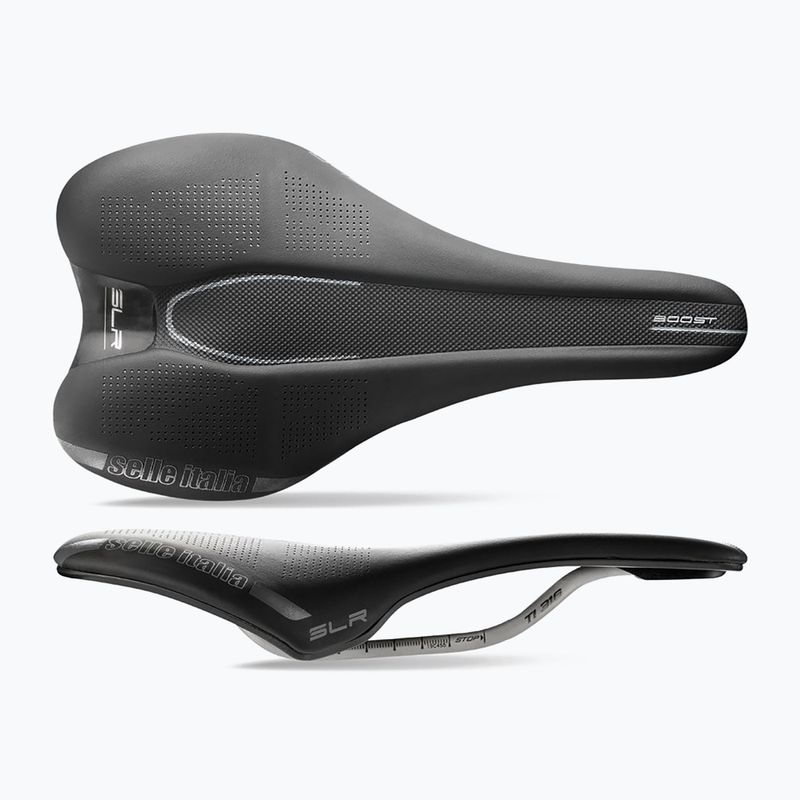 Șa de bicicletă Selle Italia Slr Boost Ti 316 Rail Fibra-Tek neagră SIT-041A120IKC001 6