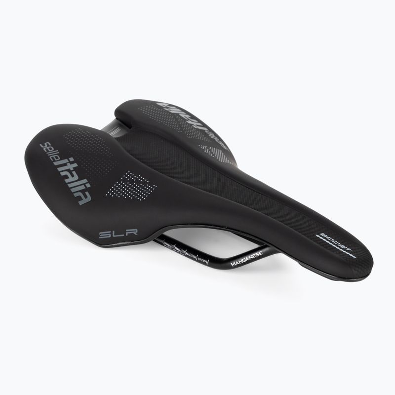 Șa de bicicletă Selle Italia Slr Boost Tm Manganese Rail Soft-Tek neagră SIT-041A120MHC001