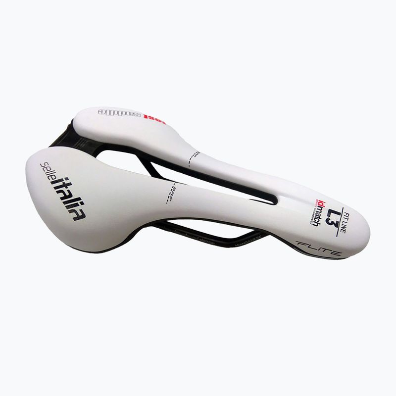 Șa de bicicletă Selle Italia Flite Boost Superflow Tm Maganese Rail, Soft-Trek alb
