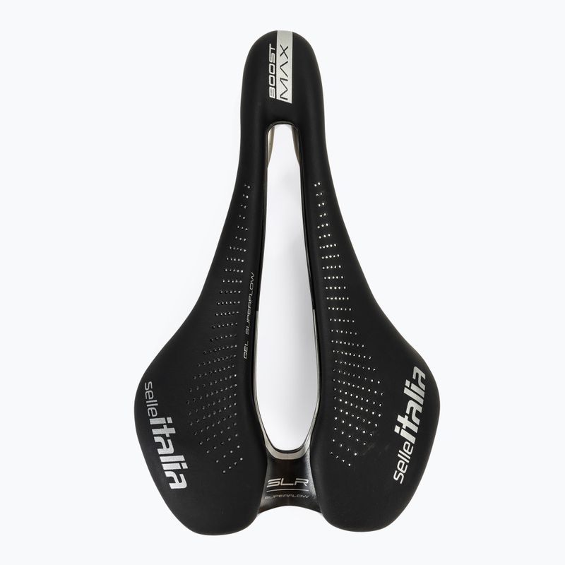 Șa de bicicletă Selle Italia Max SLR Boost Gel Superflow, TI 316 Rail, Fibra-Trek, Light Gel black 3