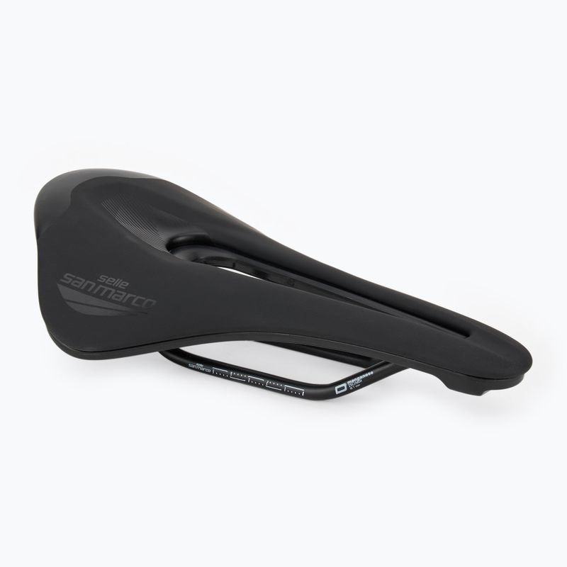 Șa de bicicletă SAN MARCO Shortfit 2.0 Dynamic Open negru pentru biciclete