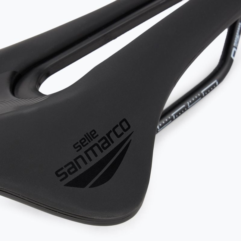 Șa de bicicletă SAN MARCO Shortfit 2.0 Dynamic Open negru pentru biciclete 6
