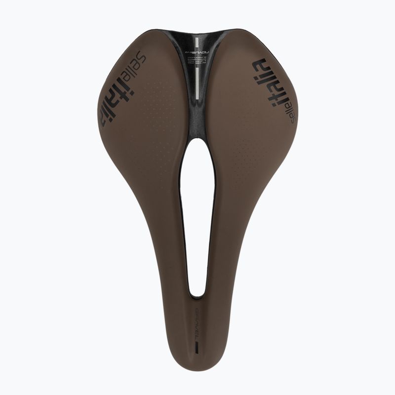 Șa de bicicletă Selle Italia Novus Boost Evo Gravel TM, Superflow, Manganese Rail, Soft-Trek brown 3