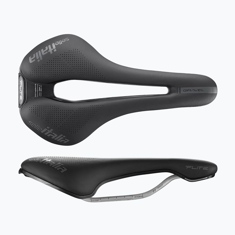 Șa de bicicletă Selle Italia Flite Boost Gravel Superflow, Fibra-Tek, Light Gel black 2