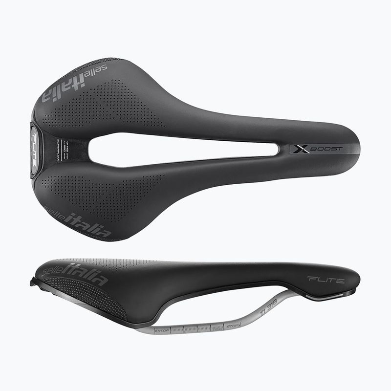 Șa de bicicletă  Selle Italia Flite Boost X-Cross Superflow, Fibra-Tek, Light Gel black 2