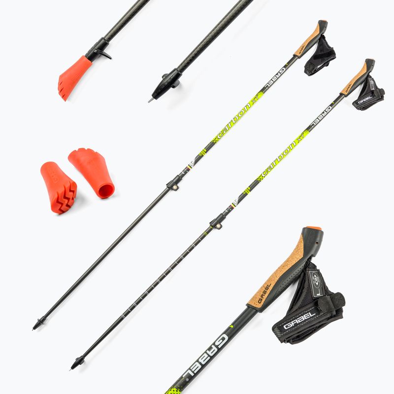 Bețe de mers Gabel Carbon XT 2S F.L Nordic, negru, 7008351490000 7