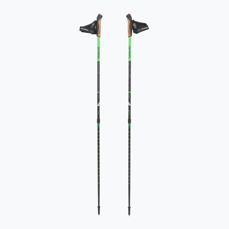 Bețe de nordic walking GABEL Carbon XT 2S 80 F.L. black/lime