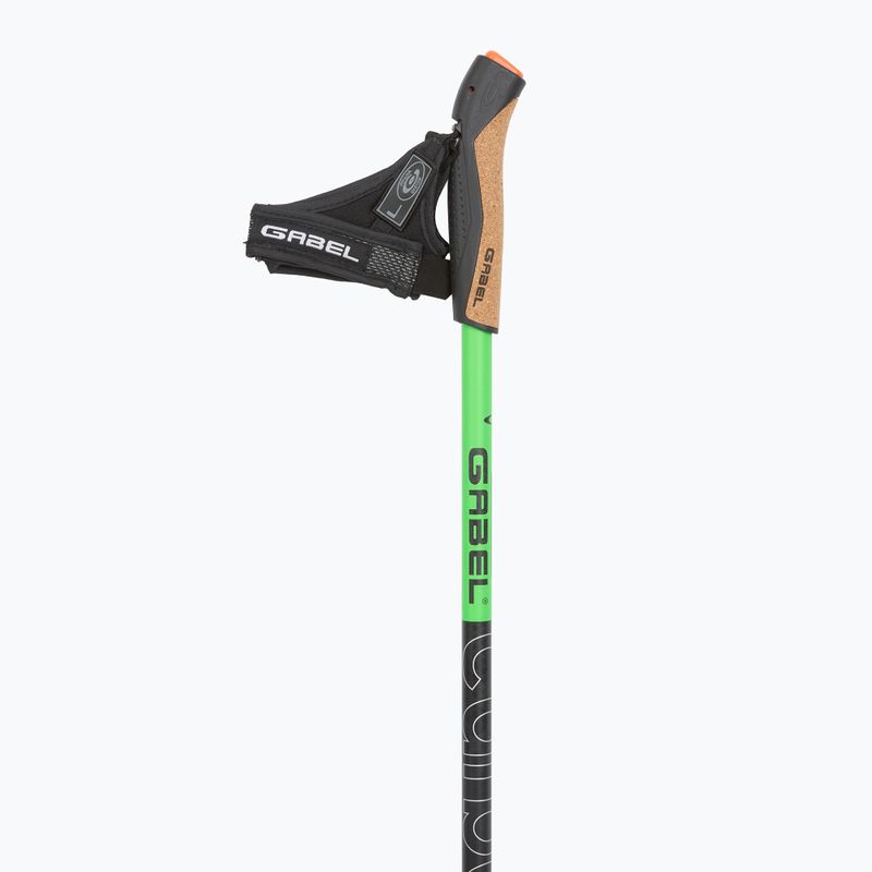 Bețe de nordic walking GABEL Carbon XT 2S 80 F.L. black/lime 2