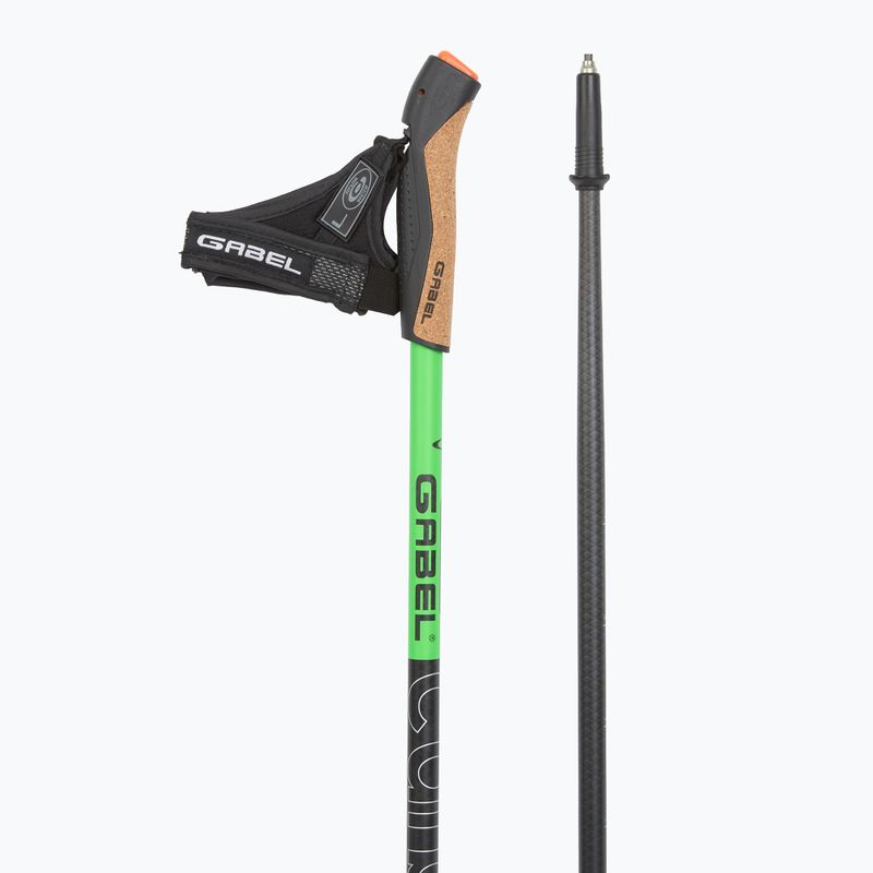Bețe de nordic walking GABEL Carbon XT 2S 80 F.L. black/lime 3