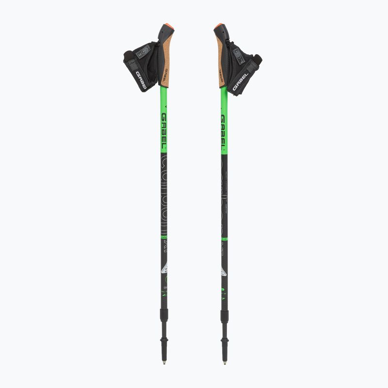 Bețe de nordic walking GABEL Carbon XT 2S 80 F.L. black/lime 5