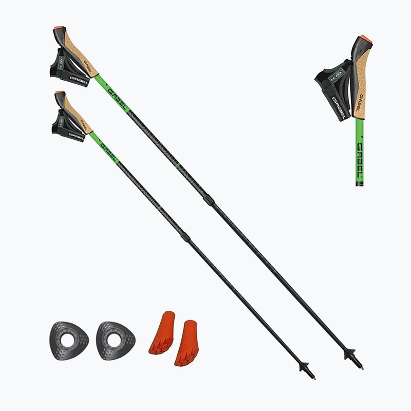 Bețe de nordic walking GABEL Carbon XT 2S 80 F.L. black/lime 8