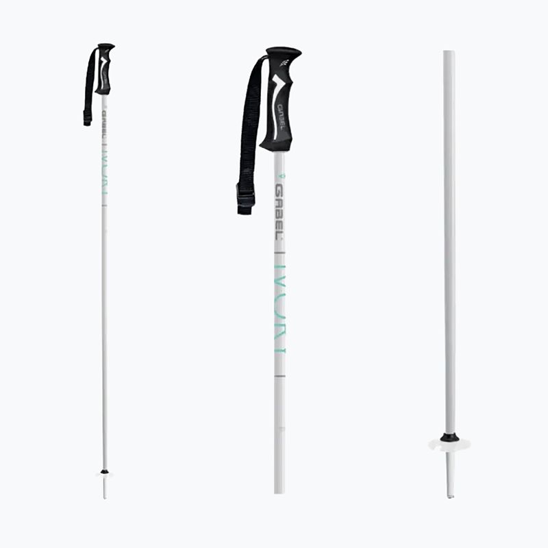 Bețe de schi GABEL Ivory white/aqua 2