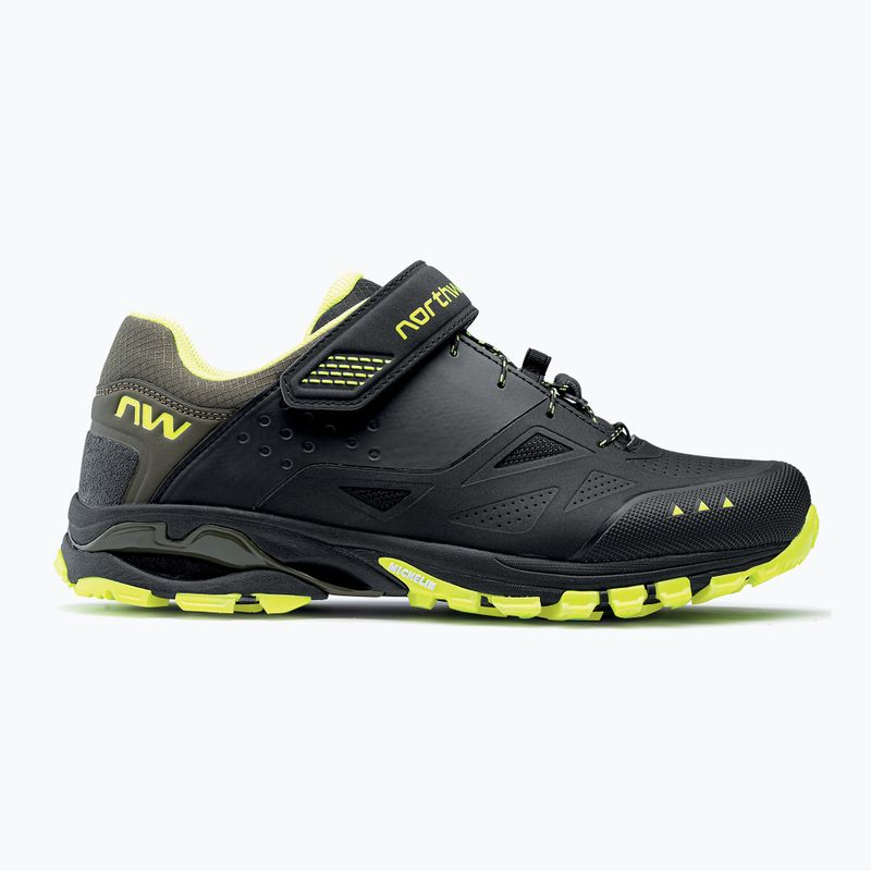 Încălțăminte de ciclism MTB pentru bărbați Northwave Spider 3 black/yellow fluo 8