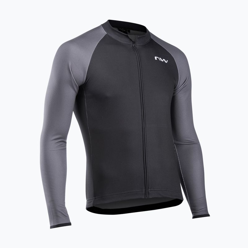 Tricou de ciclism Northwave Blade 4 LS pentru bărbați negru / gri închis 5