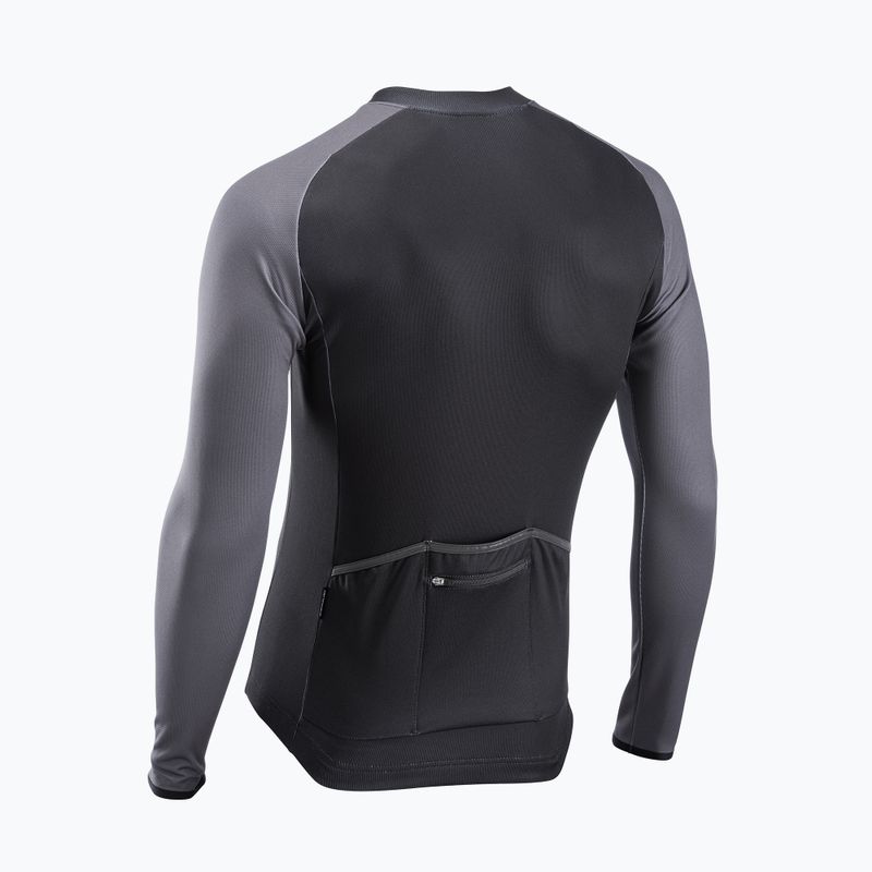 Tricou de ciclism Northwave Blade 4 LS pentru bărbați negru / gri închis 6
