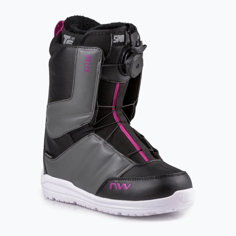 Încălțăminte de snowboard pentru femei Northwave Helix Spin negru-gri 70221401 9