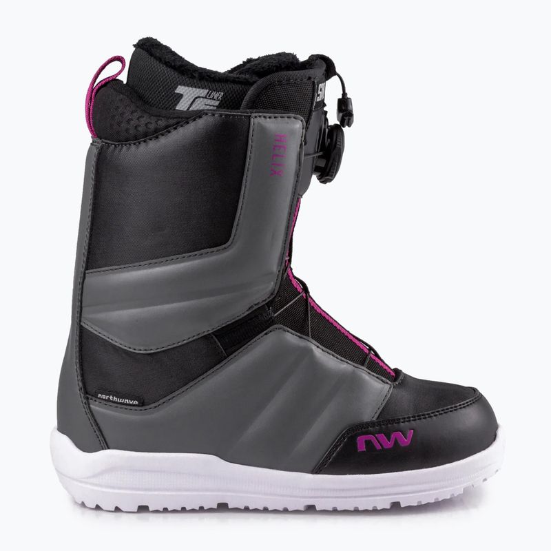 Încălțăminte de snowboard pentru femei Northwave Helix Spin negru-gri 70221401 10