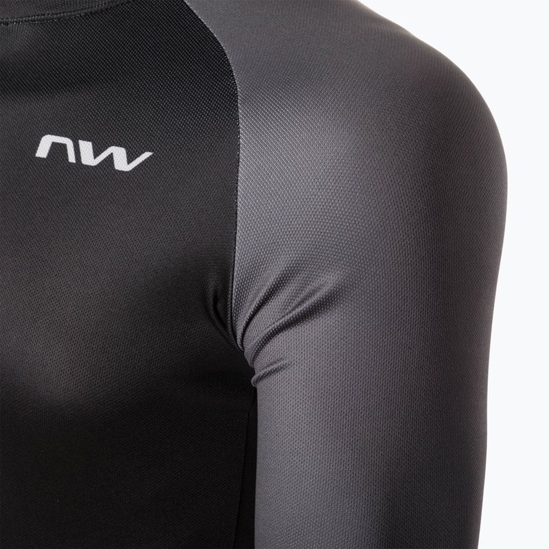 Tricou de ciclism Northwave Blade 4 LS pentru bărbați negru / gri închis 3