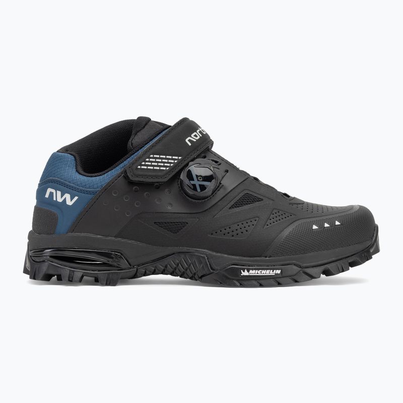 Încălțăminte de ciclism MTB pentru bărbați Northwave Enduro Mid 2 black/deep blue 2