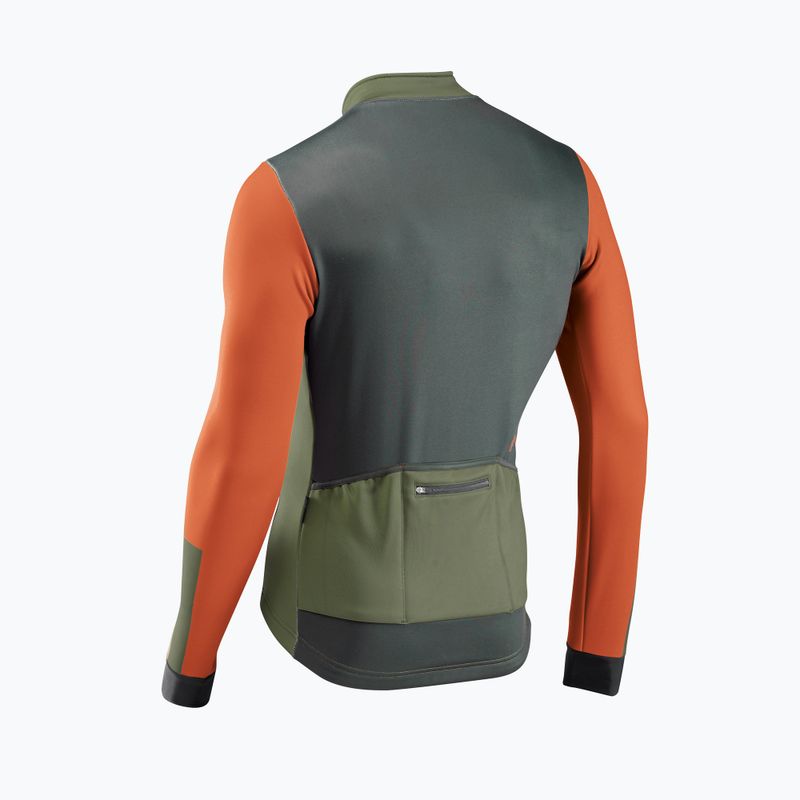 Jachetă de ciclism Northwave Blade 2 pentru bărbați, verde pădure / scorțișoară 2