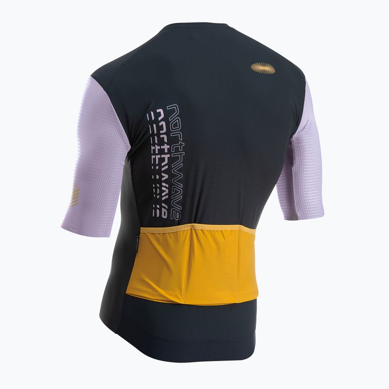 Tricou de ciclism Northwave Extreme Evo negru/liliac pentru bărbați 2