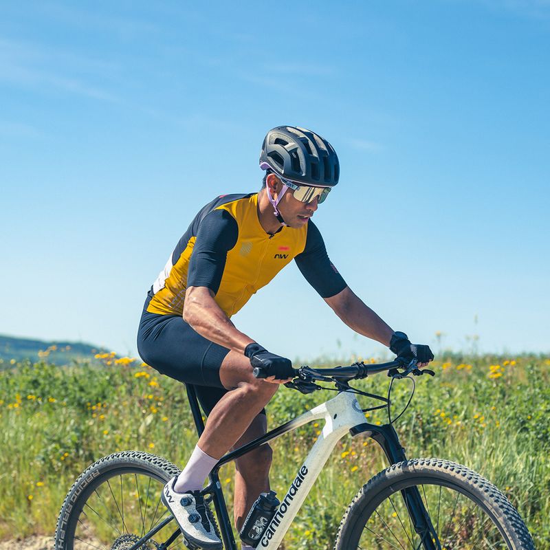Tricou de ciclism Northwave Extreme Evo ocru/negru pentru bărbați Northwave Extreme Evo 5