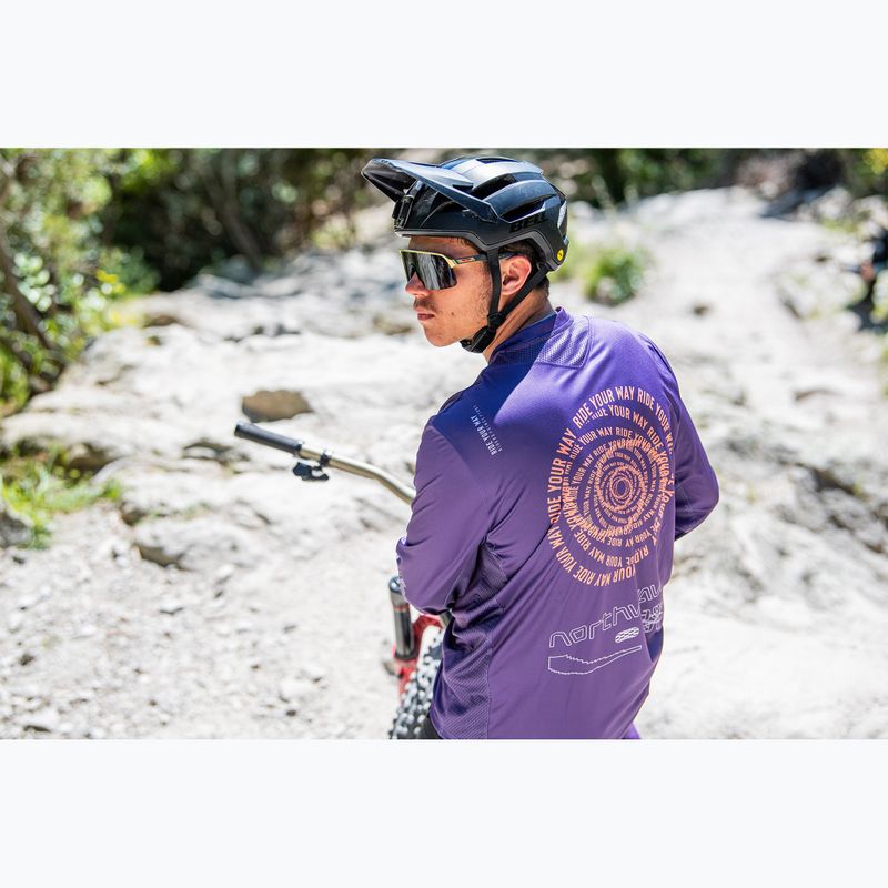 Longsleeve de ciclism pentru bărbați  Northwave Edge 2 dark purple/orange 4