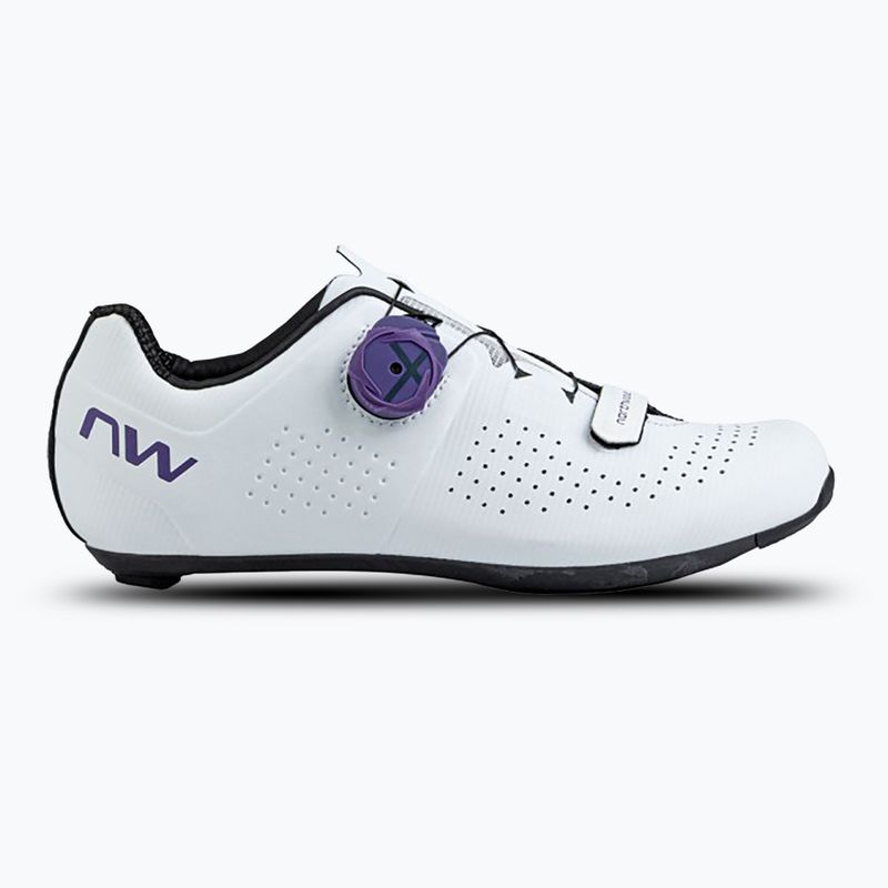 Încălțăminte de șosea pentru femei Northwave Storm Carbon white/dark purple 8