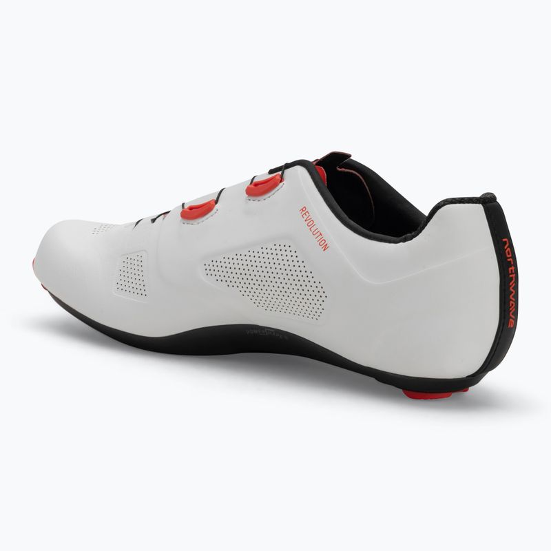 Încălțăminte de șosea pentru bărbați Northwave Revolution white/red fluo 3