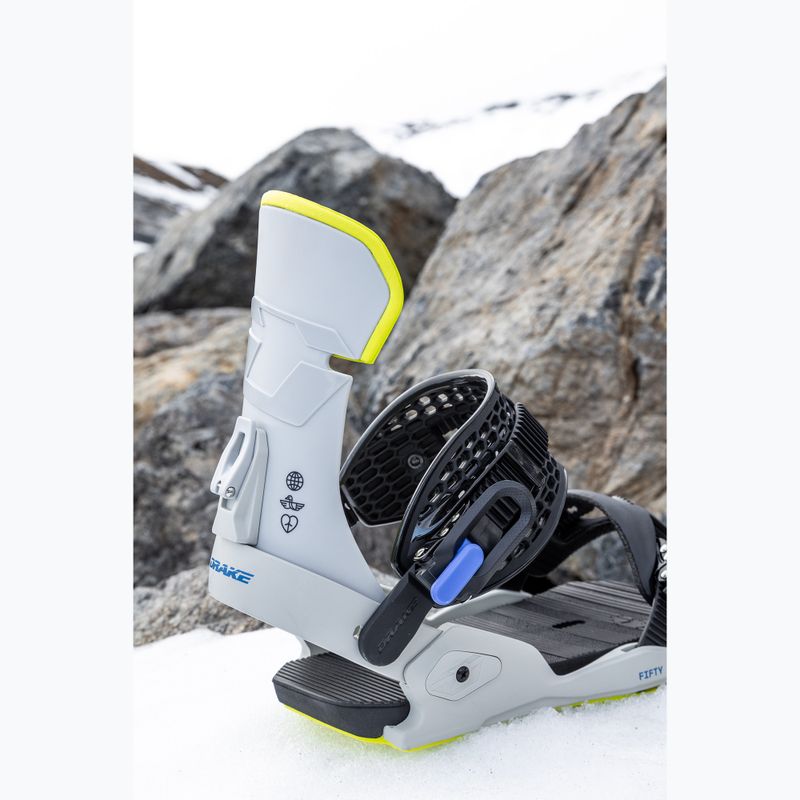 Legături de snowboard pentru bărbați Drake Fifty grey/lime 6