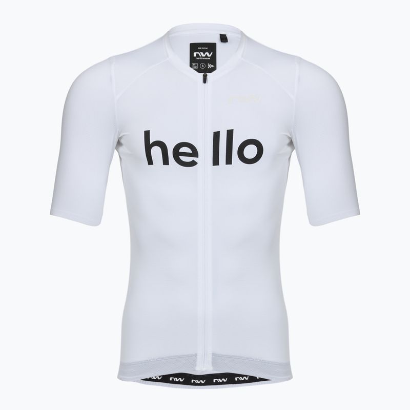 Tricou de ciclism pentru bărbați Northwave Blade Hello Goodbye white
