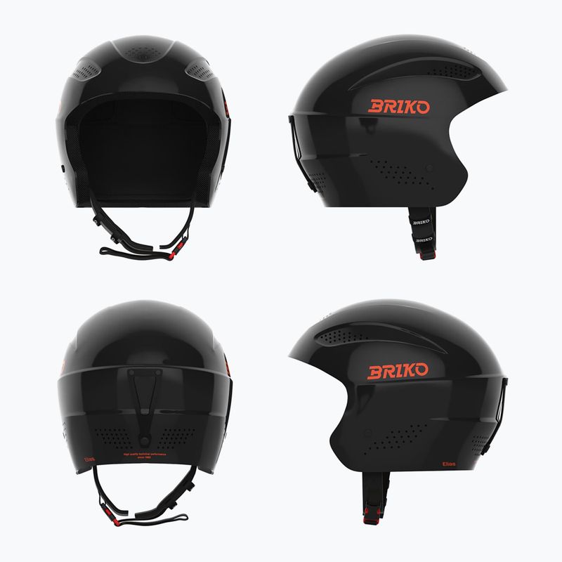 Cască de schi pentru copii Briko Elias Jr shiny black/orange 4