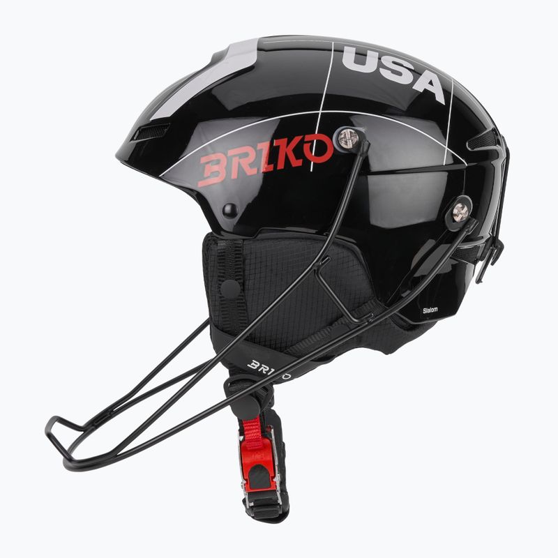 Cască de schi Briko Slalom 2.0 USA shiny black/white/cardinal red 4