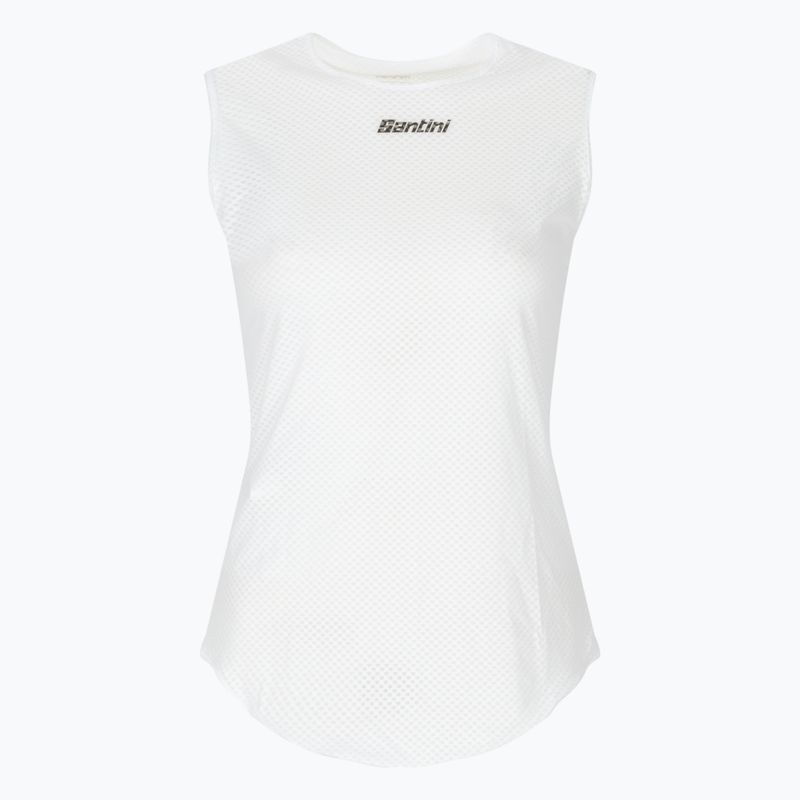 Santini pentru bărbați Santini Tricou fără mâneci pentru ciclism Baselayer Lieve alb BM002GLLLIEVEBIXS