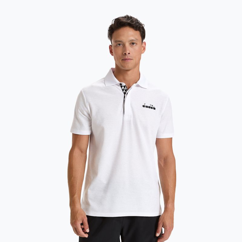 Tricou polo pentru bărbați Diadora Statement alb DD-102.176856 2