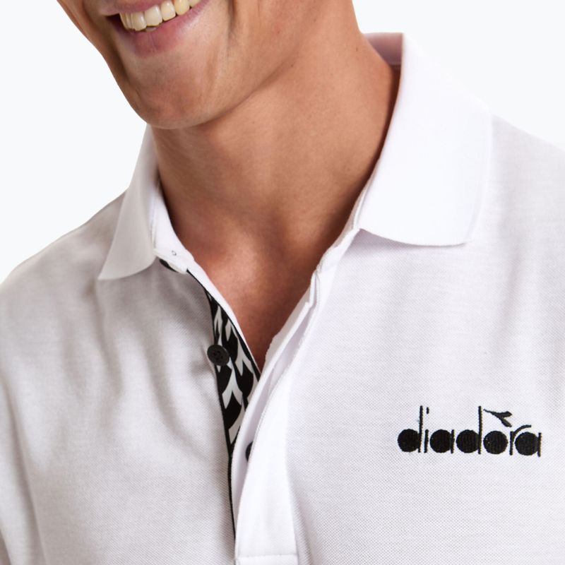 Tricou polo pentru bărbați Diadora Statement alb DD-102.176856 5