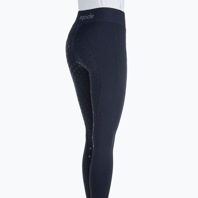 Jambiere de călărie cu picior întreg pentru femei Eqode by Equiline Dodie albastru marin N56001 2