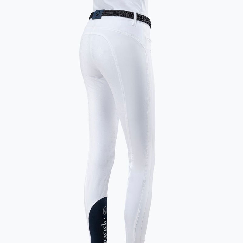 Pantaloni întregi pentru femei Eqode by Equiline Davina alb N56004 2