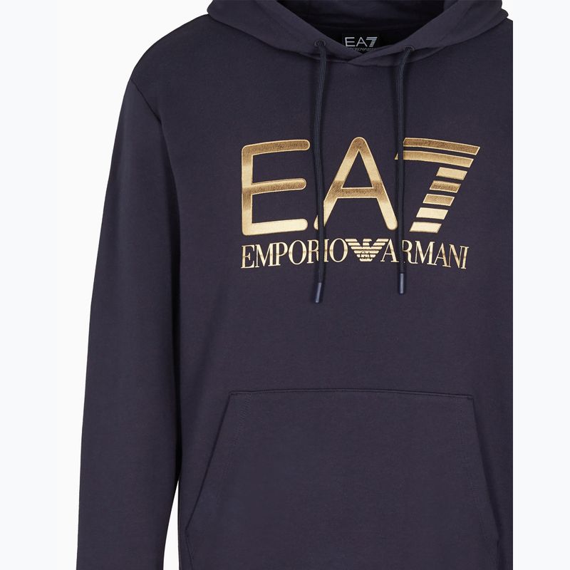 Bluză pentru bărbați EA7 Emporio Armani Train Logo Series Big Logo Hoodie armani blue 3