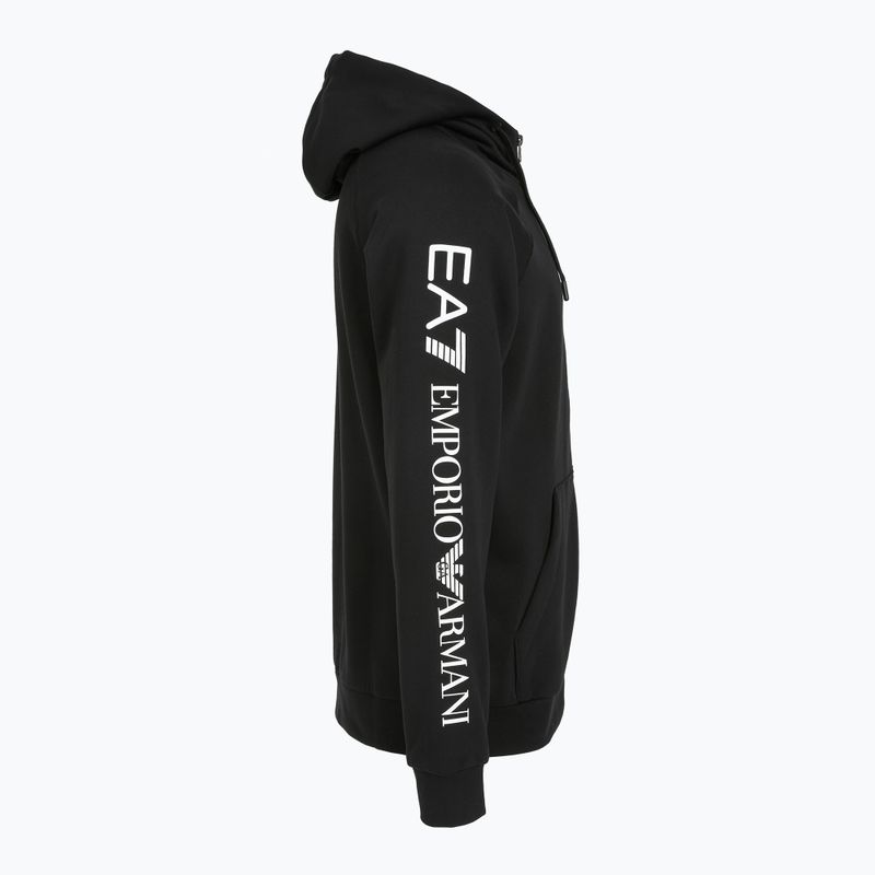 Bluză pentru bărbați Emporio Armani EA7 Train Logo Series Extended Logo Hoodie Fz black / white 3
