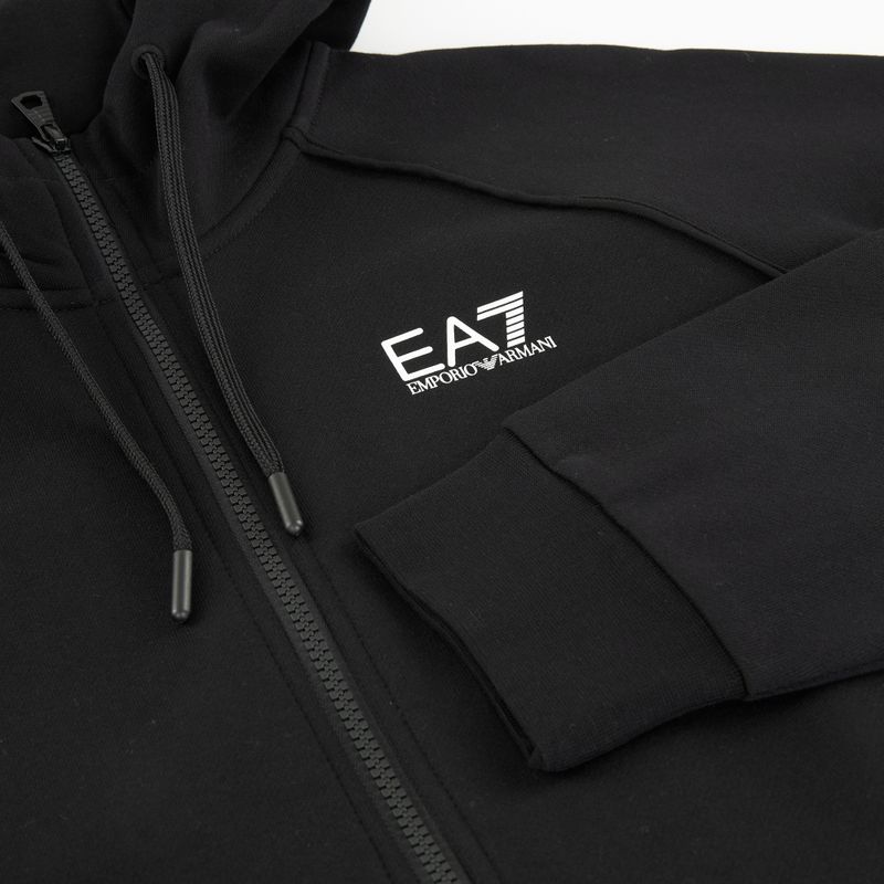 Bluză pentru bărbați Emporio Armani EA7 Train Logo Series Extended Logo Hoodie Fz black / white 5