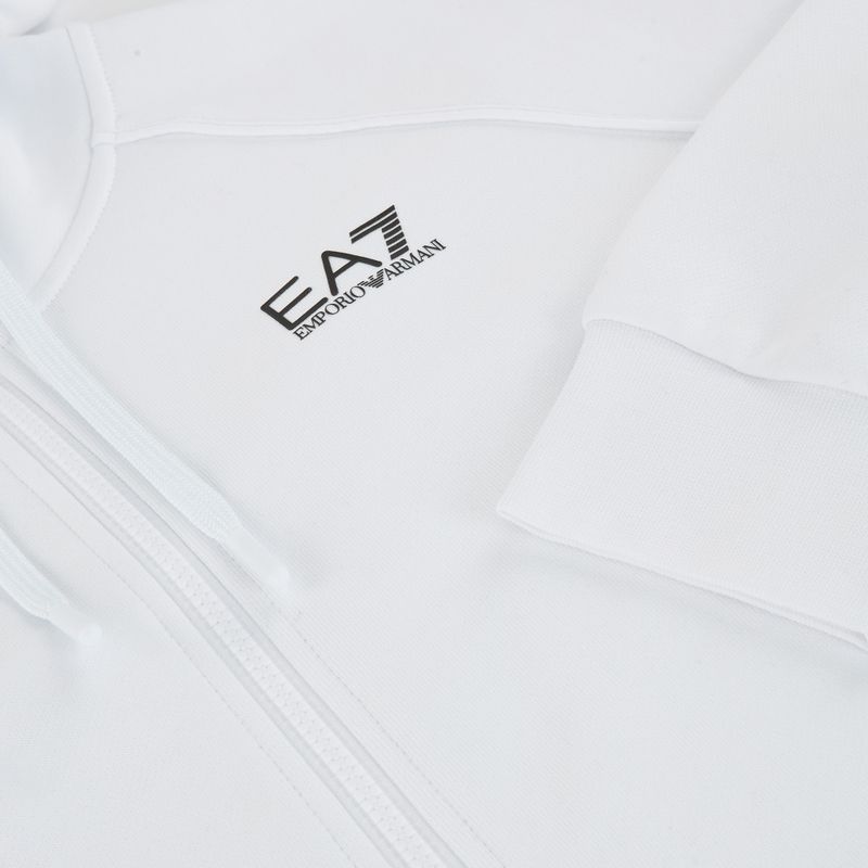 Bluză pentru bărbați Emporio Armani EA7 Train Logo Series Extended Logo Hoodie Fz white / black 5