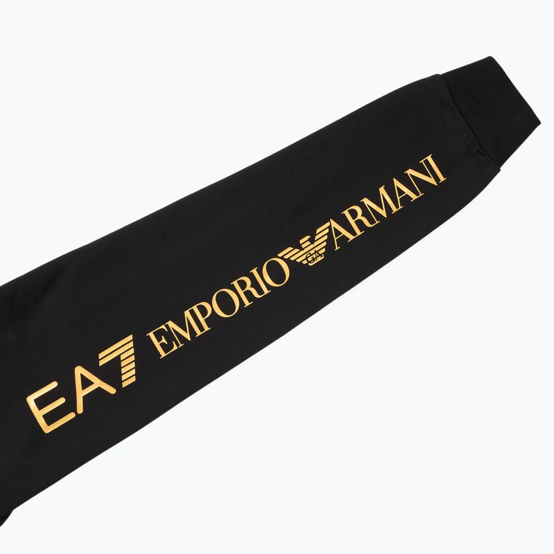 Bluză pentru bărbați Emporio Armani EA7 Train Logo Series Extended Logo Hoodie Fz black / gold 4