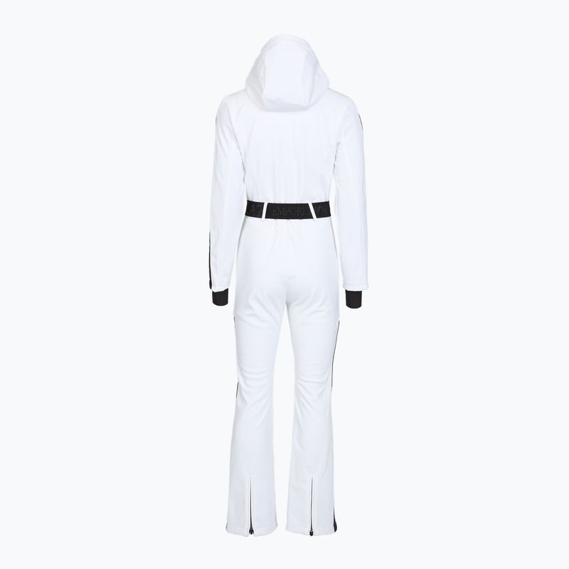 Combinezon de schi pentru femei EA7 Emporio Armani Ski Kitzbuhel Softshell white 2
