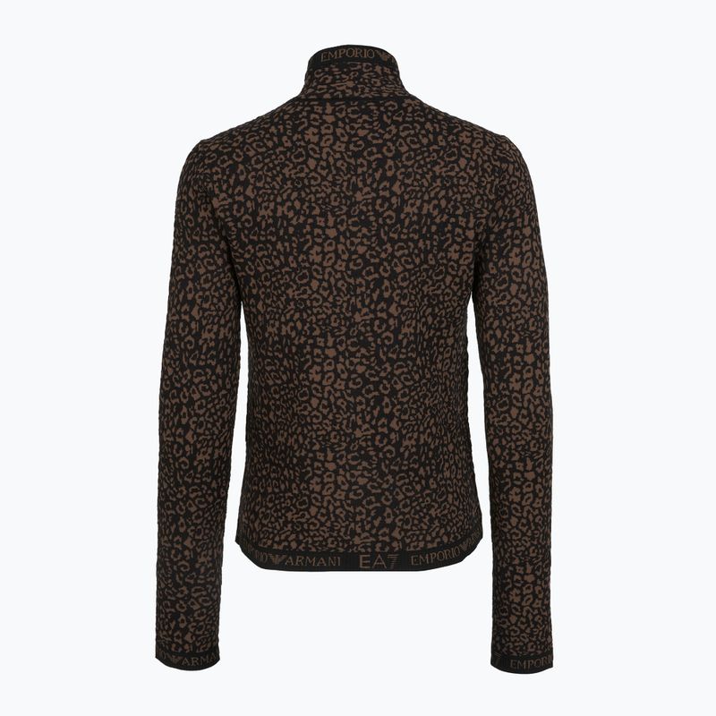 Set de lenjerie termoactivă pentru femei EA7 Emporio Armani Ski Jacquard Knitted fancy brown animal print 4