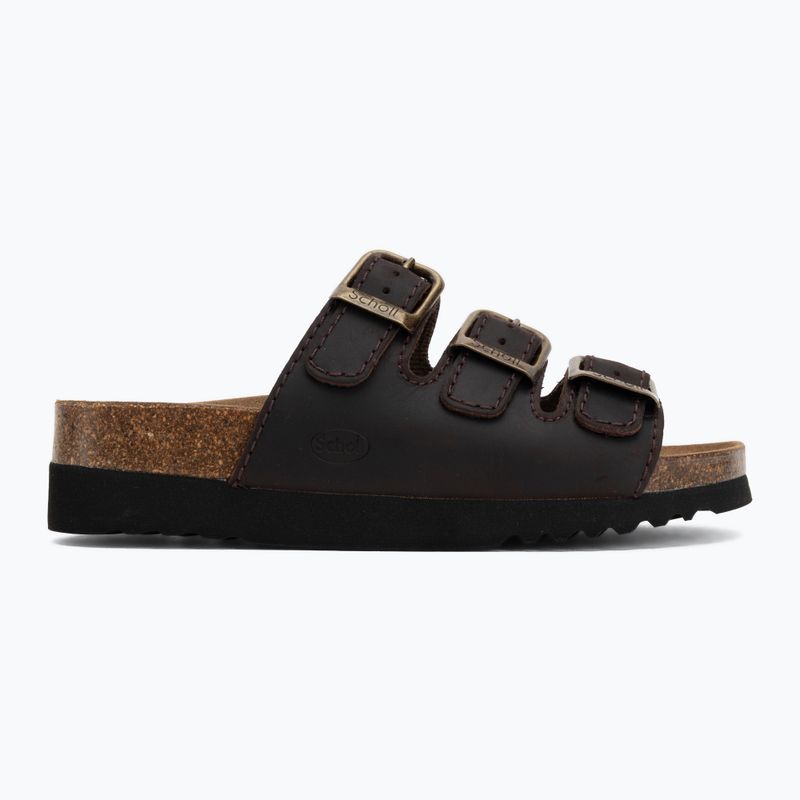 Șlapi de damă Scholl Rio Wedge Ad Med dark brown 2