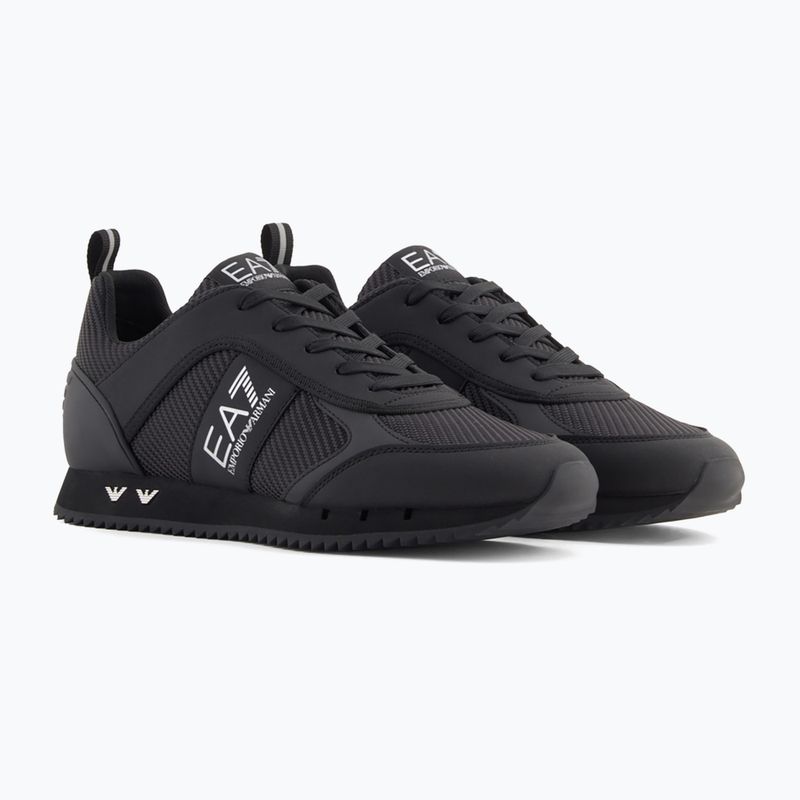 Încălțăminte EA7 Emporio Armani Black & White Carbon triple black / silver logo 9
