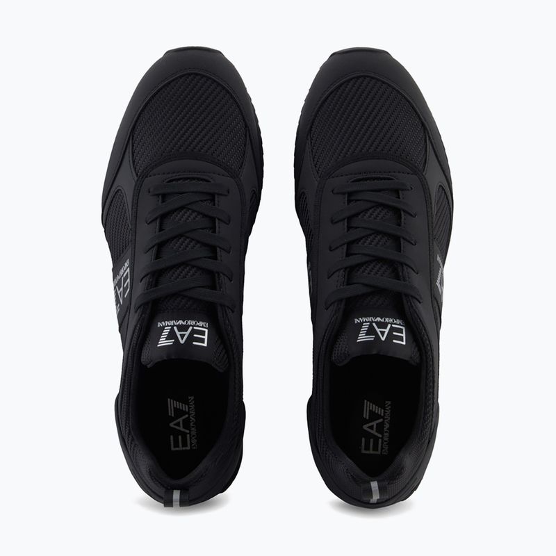 Încălțăminte EA7 Emporio Armani Black & White Carbon triple black / silver logo 12